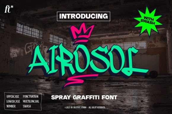 Airosol Spray Graffiti: Bold Typeface for Makers