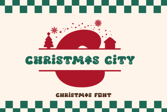 Christmas City Font for Festive Product Design