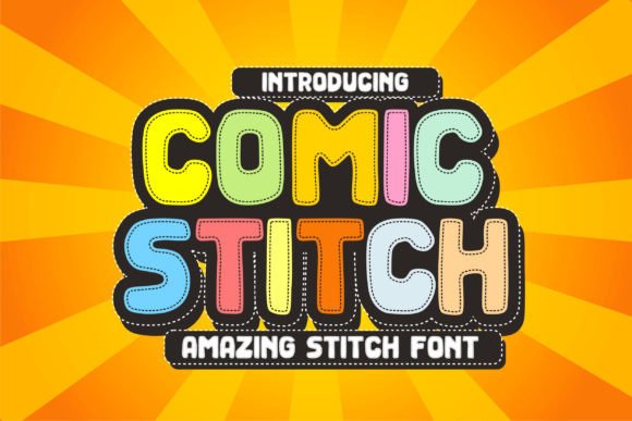 Comic Stitch Typeface for Bold Visuals