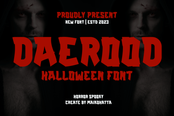 Daerood Typeface for Spooky Halloween Campaigns