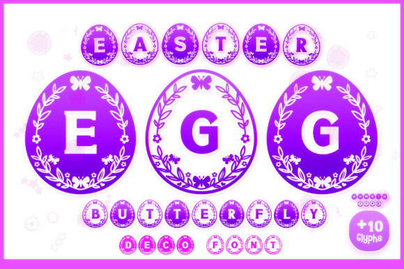 Easter Egg Butterfly: A Playful Decorative Font for Editors