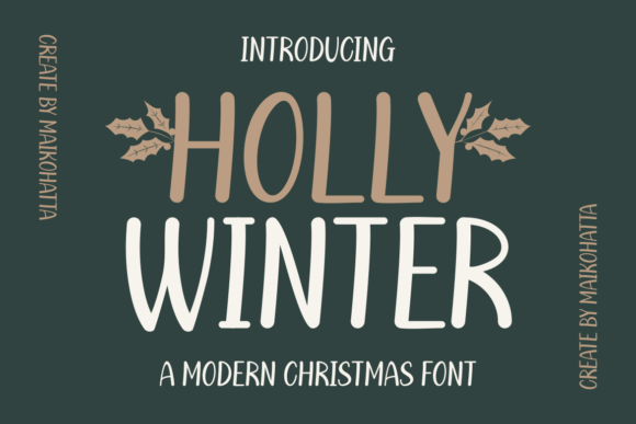 Holly Winter: A Festive Display Font for Editorial Design