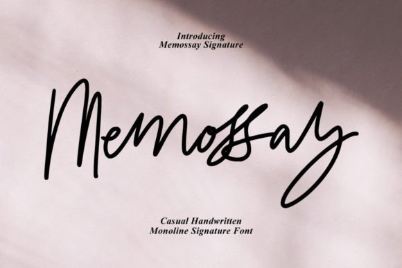 Memossay: A Handwritten Font for Elegant Branding