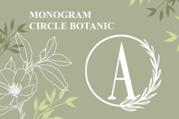 Monogram Circle Botanic Font for Elegant Campaigns