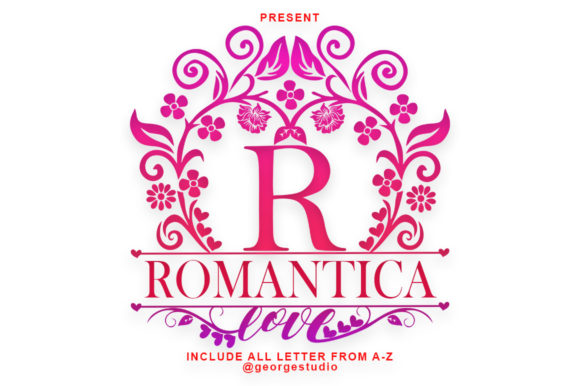 Romantica Monogram Font for Elegant Crafts