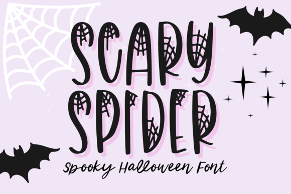 Scary Spider Font for Digital Halloween Designs