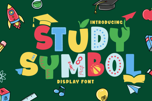 Study Symbol: A Playful Decorative Font for Creative Projects