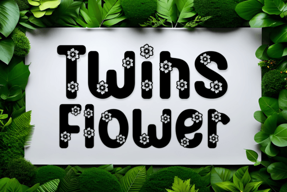 Twins Flower Typeface for Sweet Branding