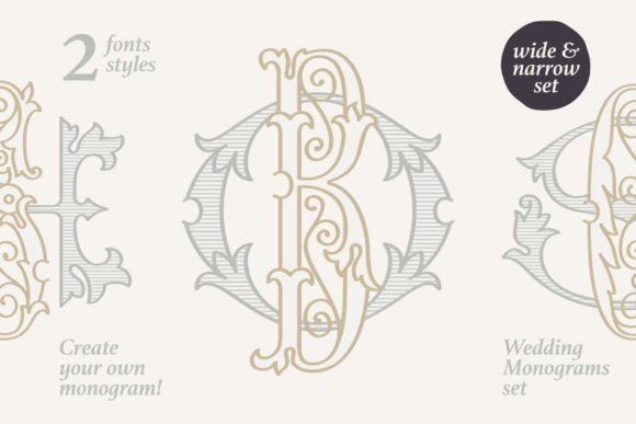 Wedding Monograms Font for Elegant Campaign Design
