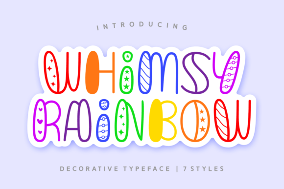 Whimsy Rainbow Typeface for Editorial Design
